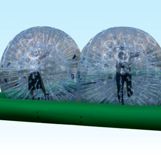 Human Hamster Zorb Ball Race